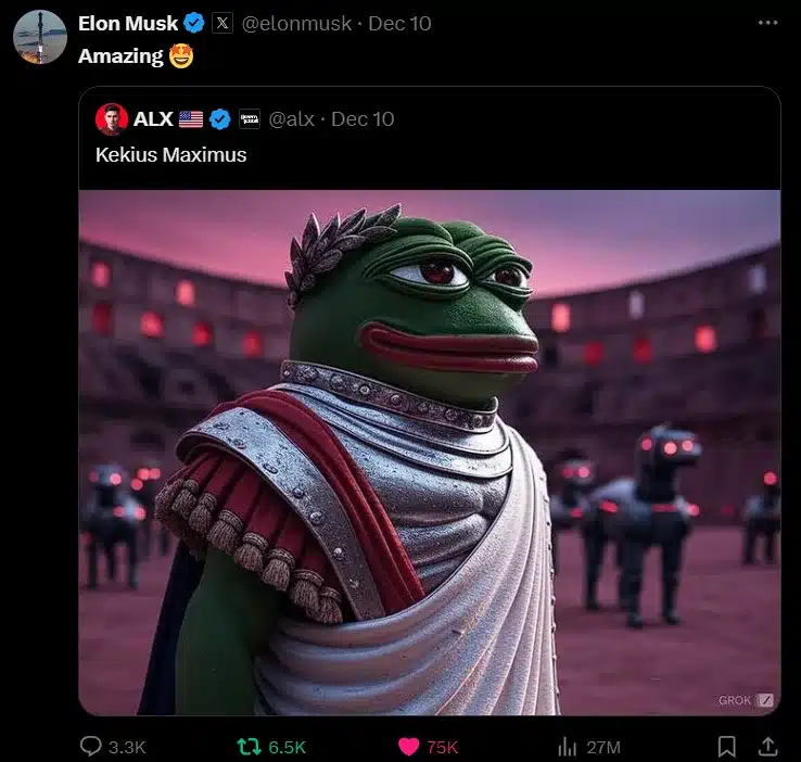 Memecoin Kekius Maximus